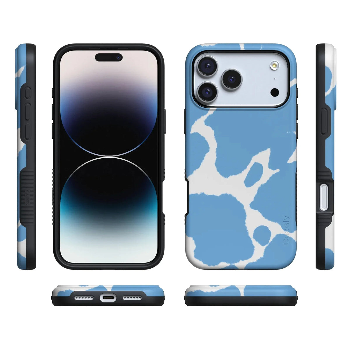Current MOOd | Light Blue Cow Print Case