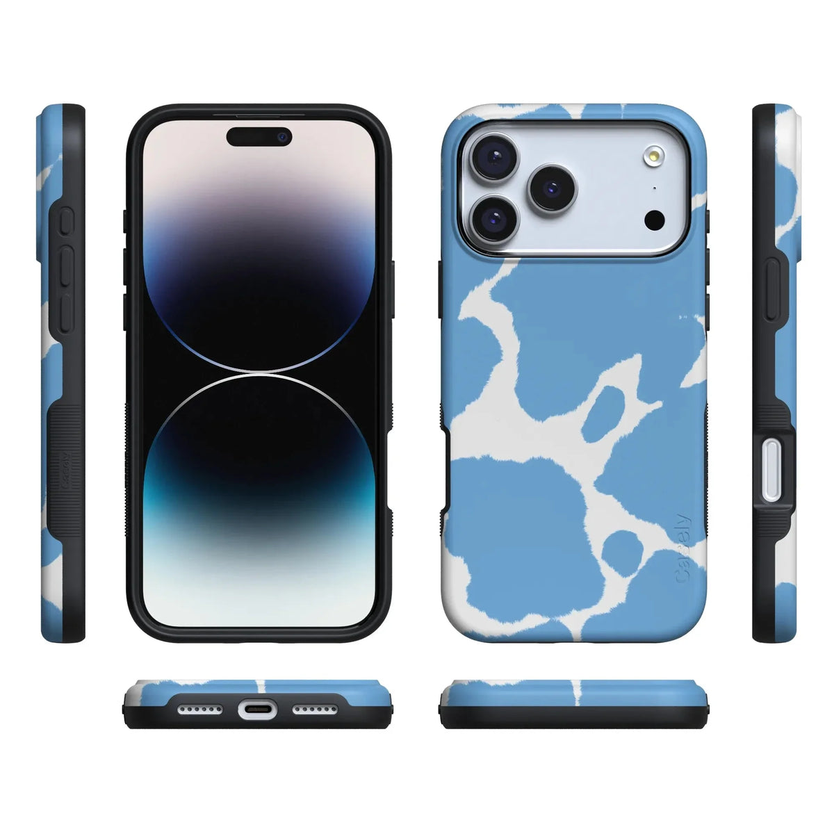 Current MOOd | Light Blue Cow Print Case