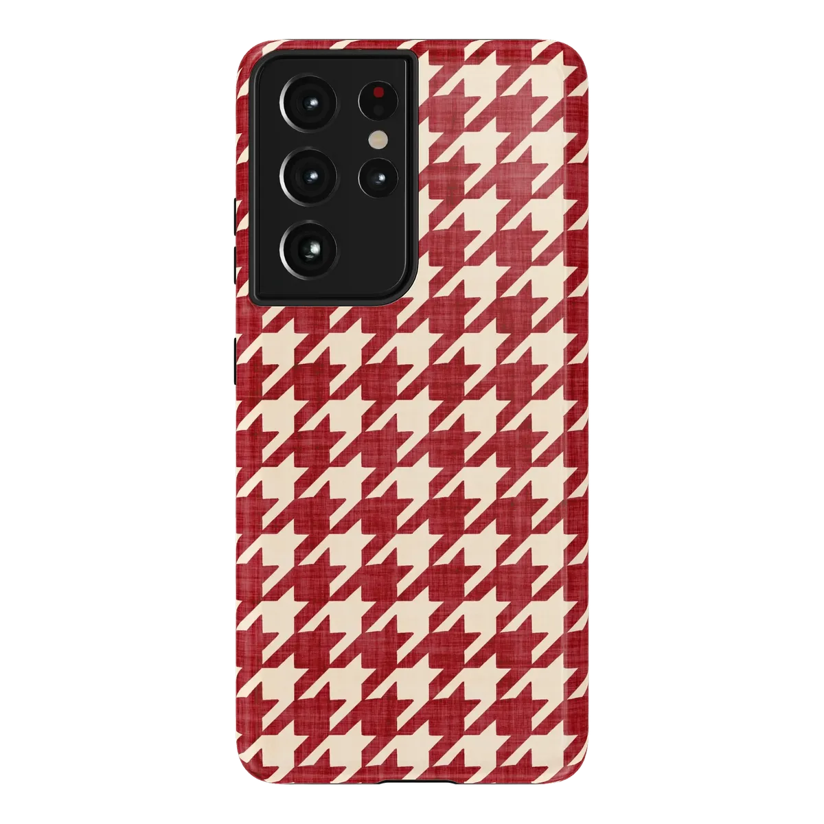 Scarlet Stitch | Red Houndstooth Case
