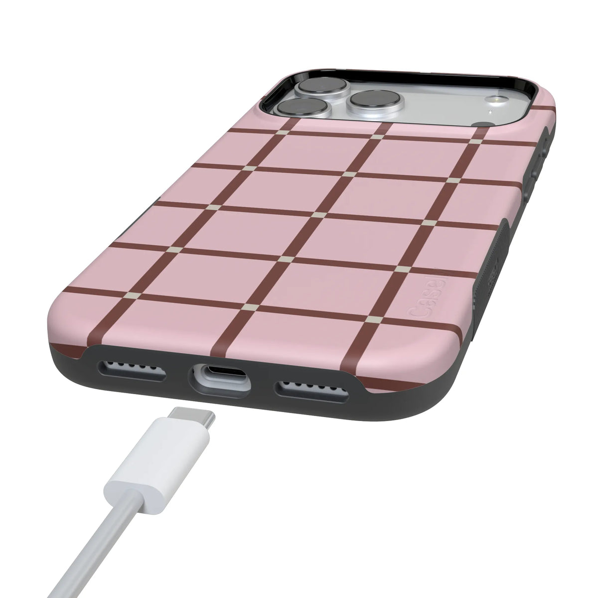 Uptown Gridlock | Pink Checkerboard Case