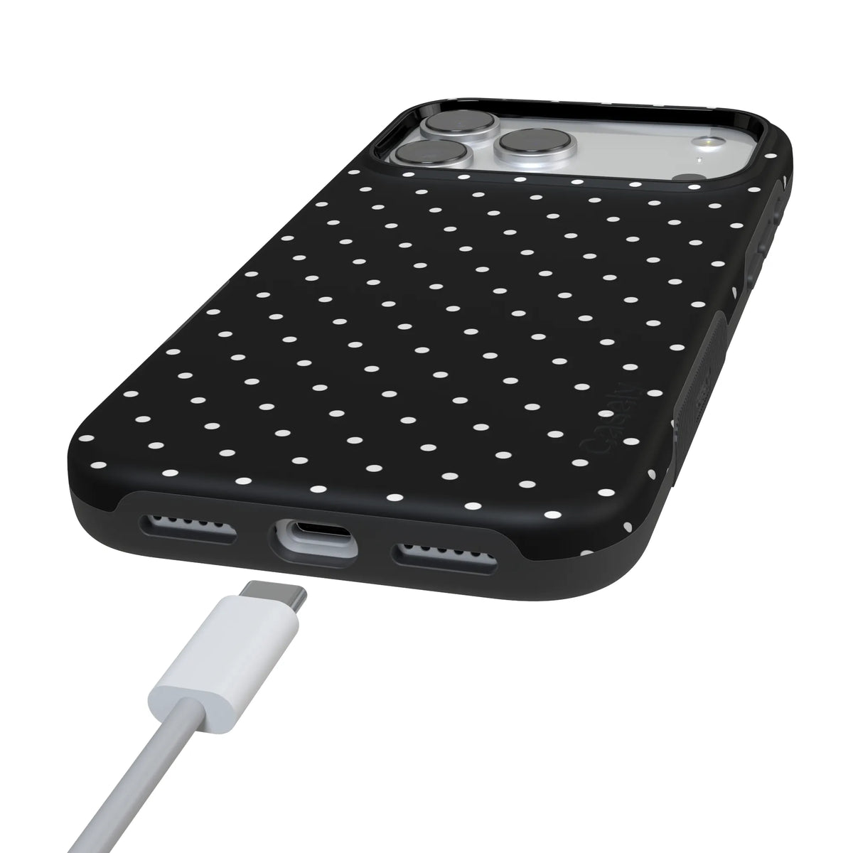 On the Dot | White Polka Dot Case