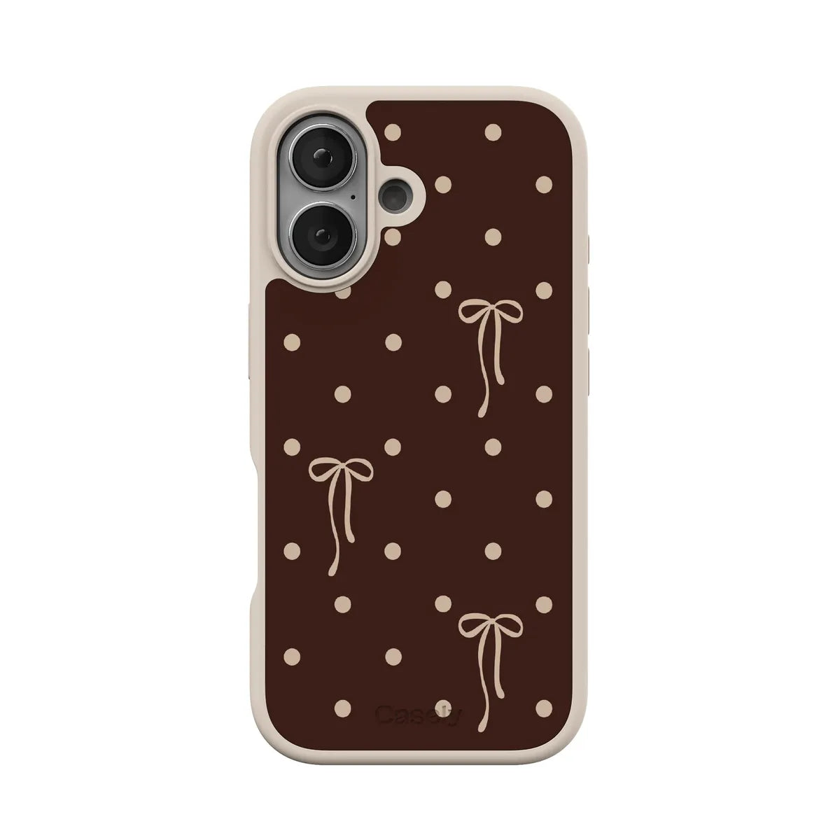 Teddy Bows | Brown Polka Dot Case