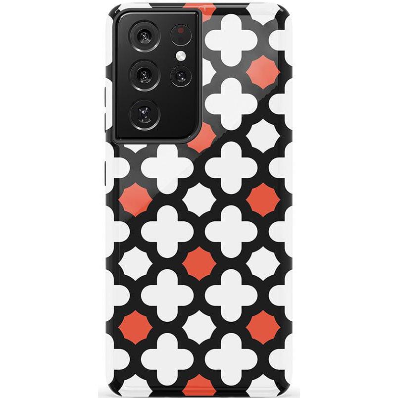 Red Lattice Tile | High Contrast Design Case