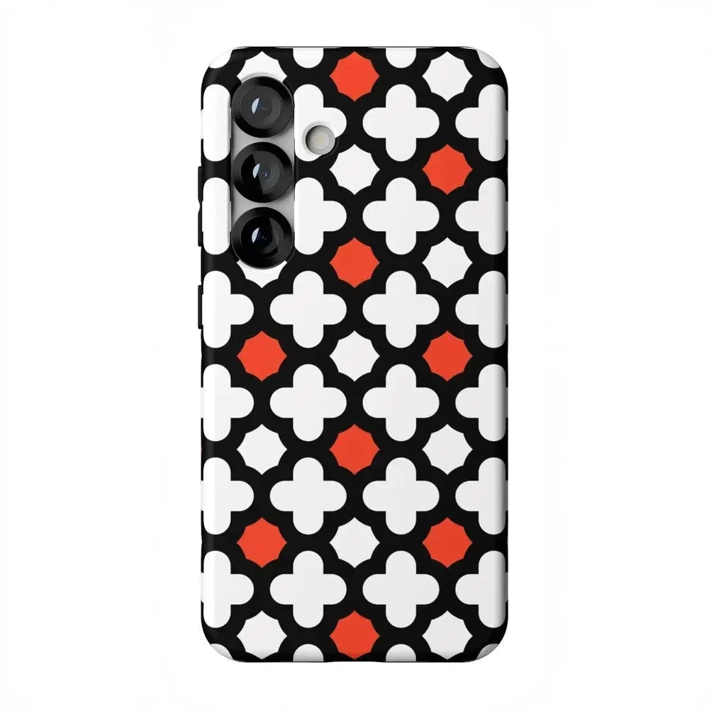 Red Lattice Tile | High Contrast Design Case