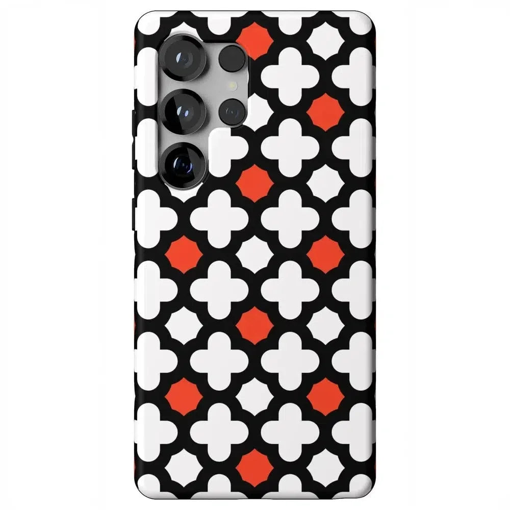 Red Lattice Tile | High Contrast Design Case