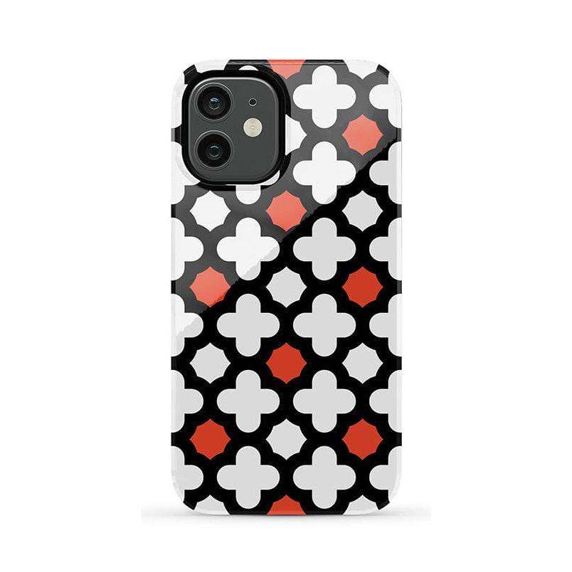Red Lattice Tile | High Contrast Design Case