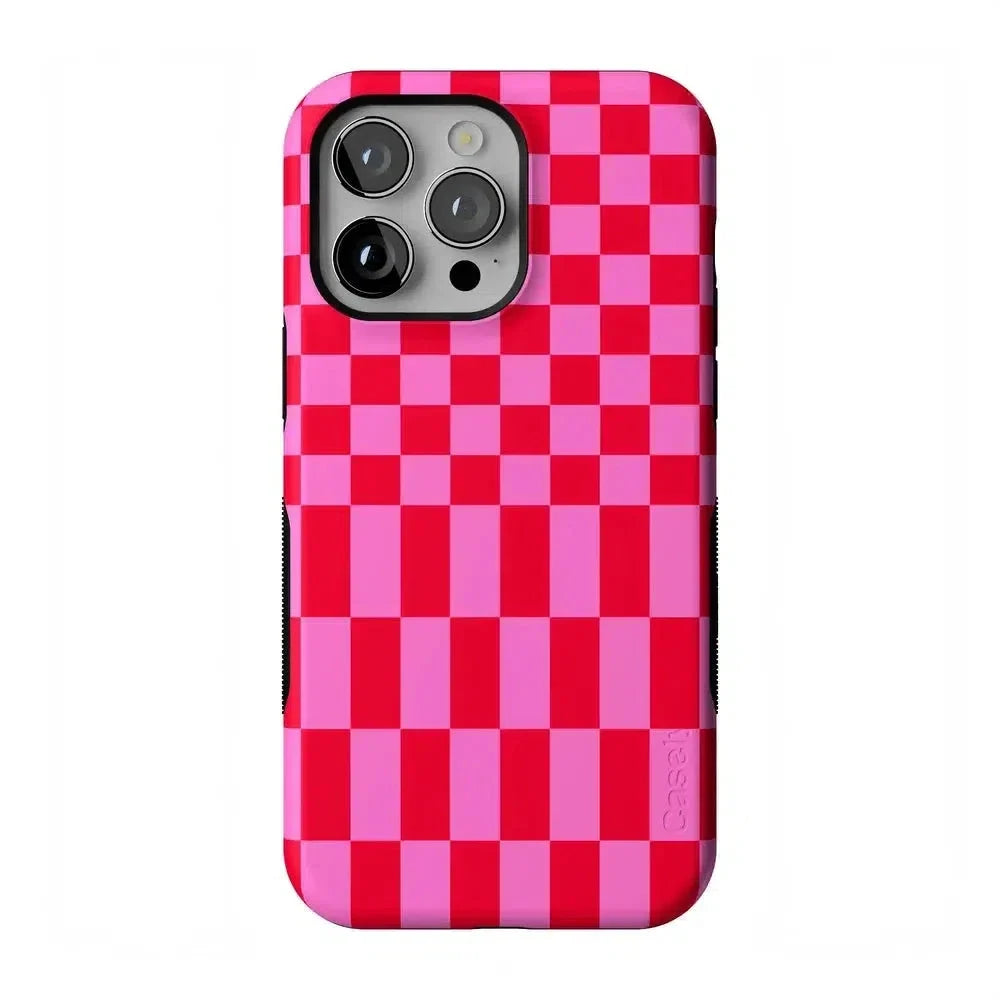 Vibe Check | Pink Checkerboard Case