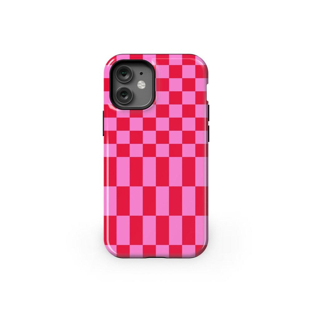 Vibe Check | Pink Checkerboard Case