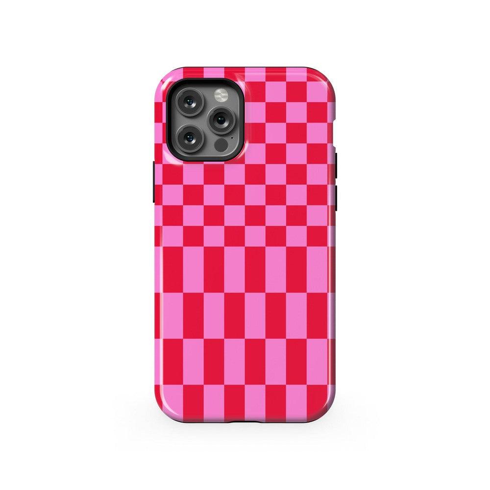 Vibe Check | Pink Checkerboard Case