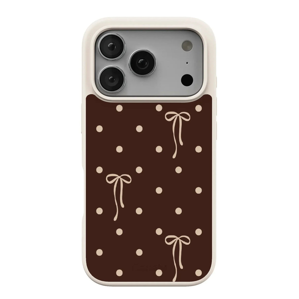 Teddy Bows | Brown Polka Dot Case
