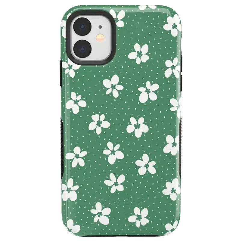 Flower My World | Jade Green Floral Case
