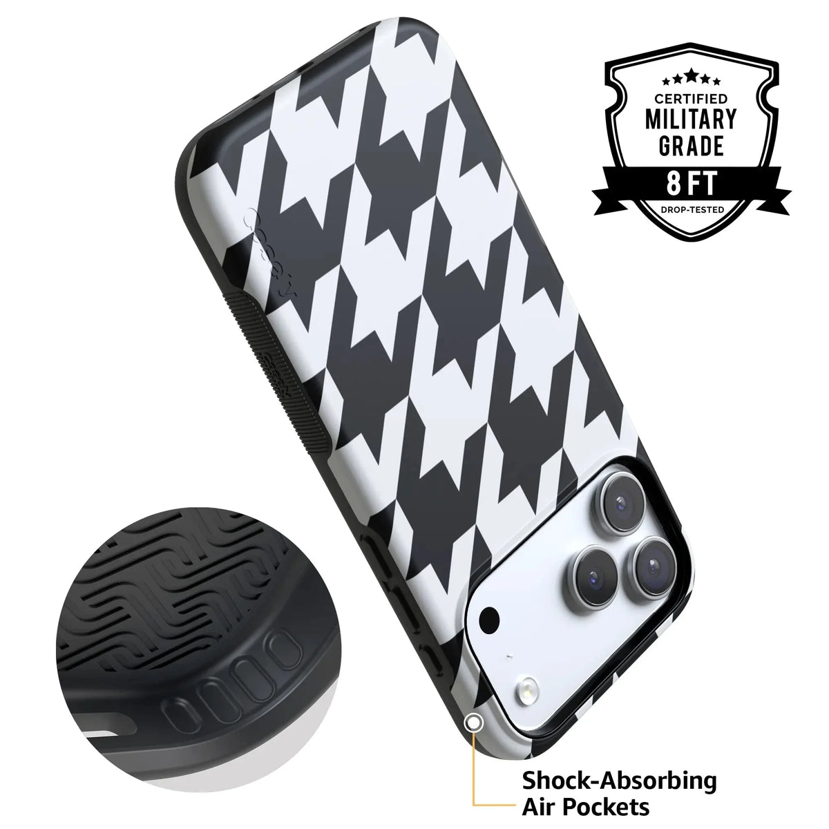 Houndstooth | High Contrast Design Case