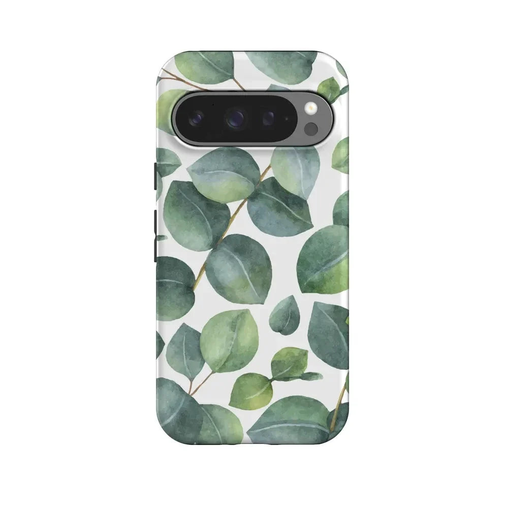 Leaf Me Alone | Green Floral Print Google Pixel Case