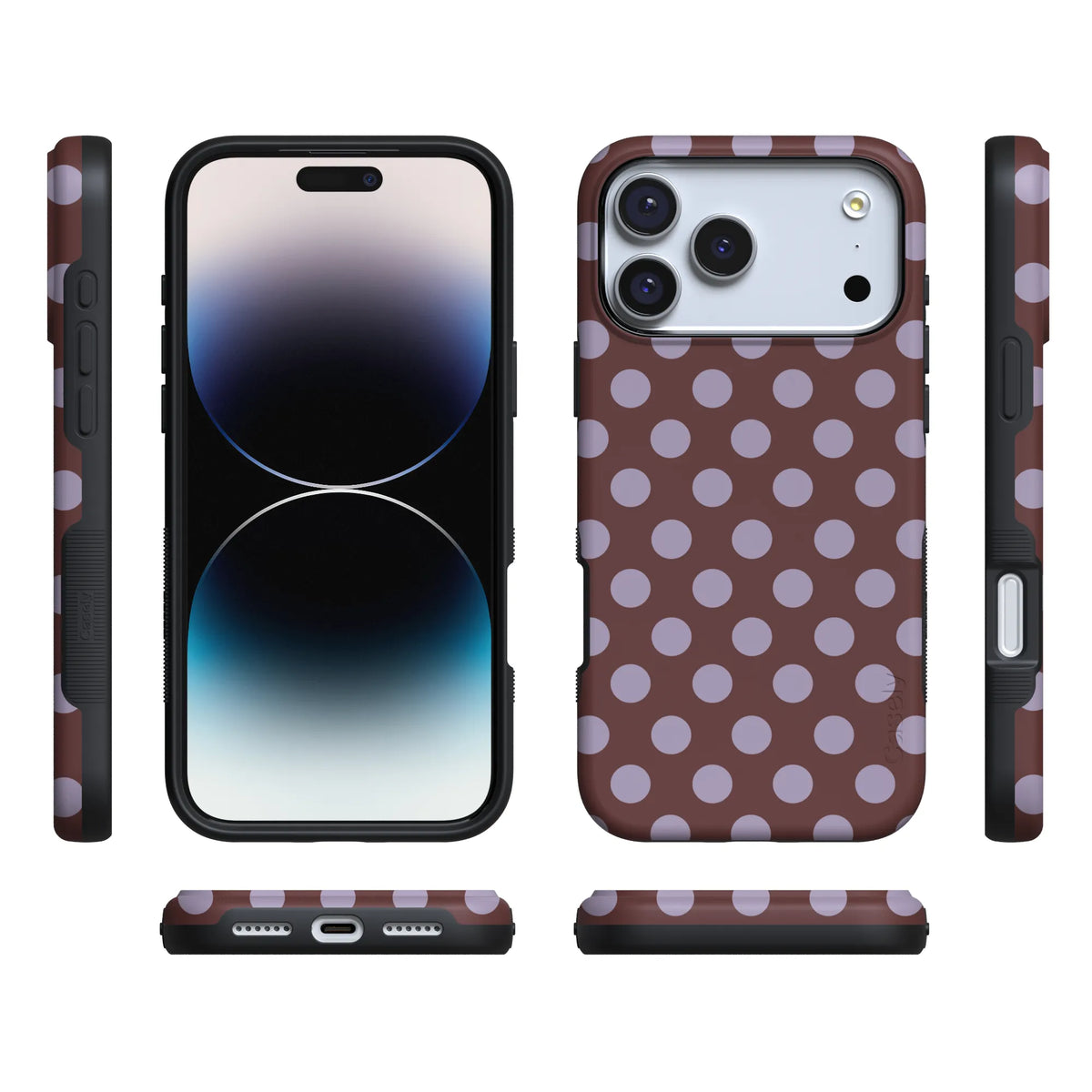 Spotted in SoHo | Burgundy Polka Dot Case