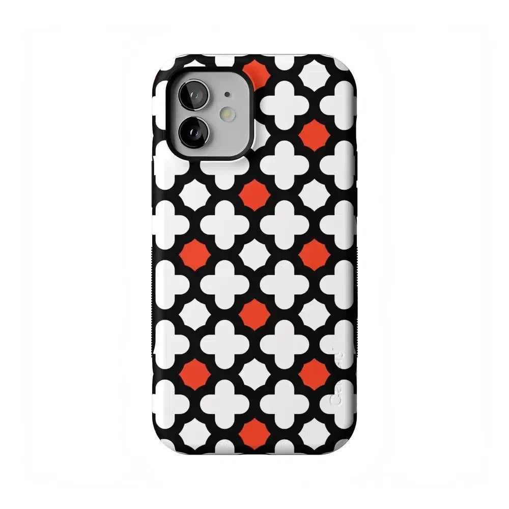 Red Lattice Tile | High Contrast Design Case