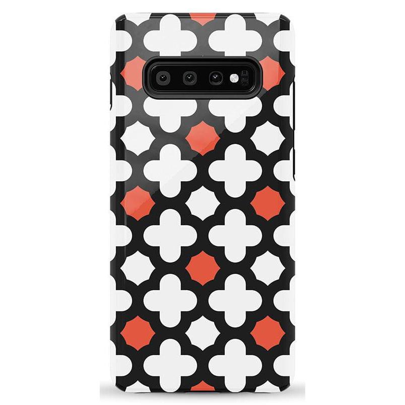 Red Lattice Tile | High Contrast Design Case