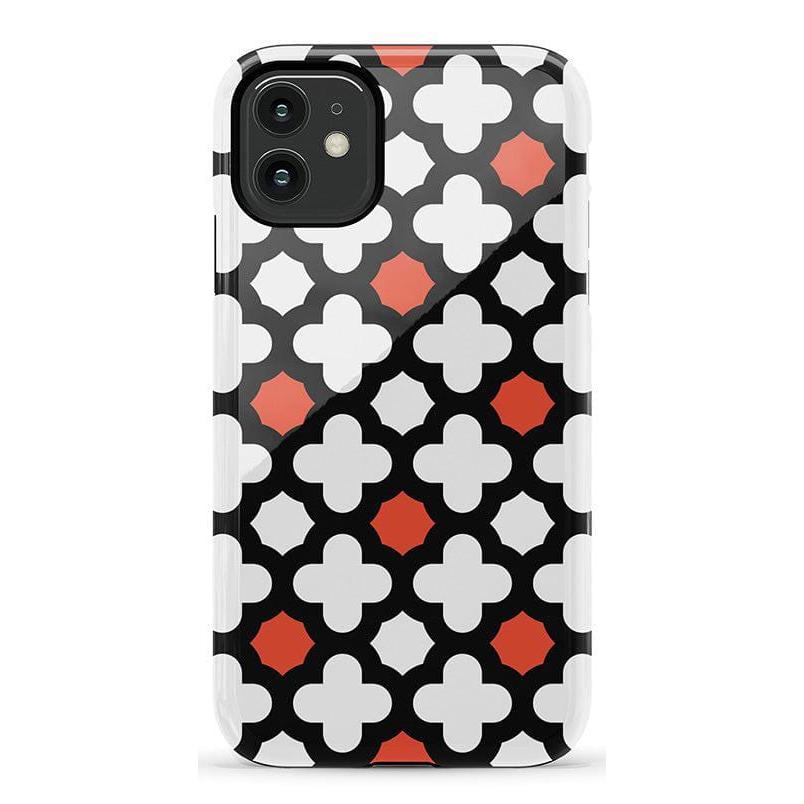 Red Lattice Tile | High Contrast Design Case