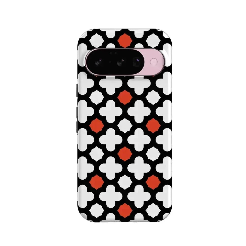 Red Lattice Tile | High Contrast Design Case