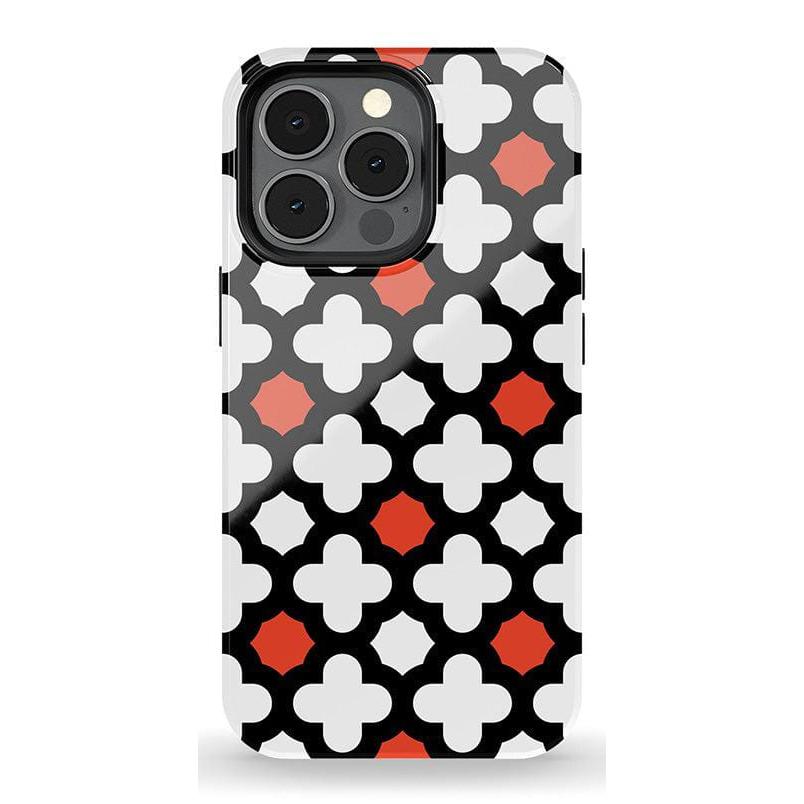 Red Lattice Tile | High Contrast Design Case