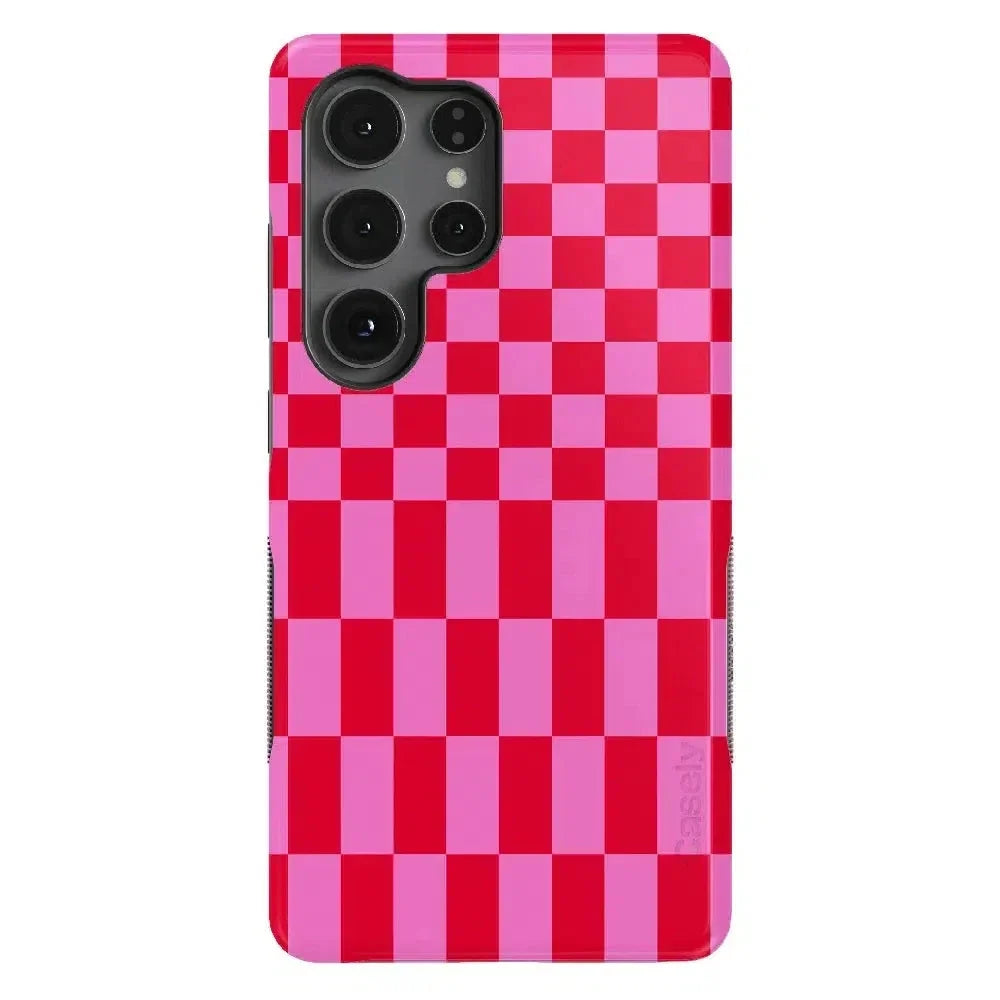 Vibe Check | Pink Checkerboard Case