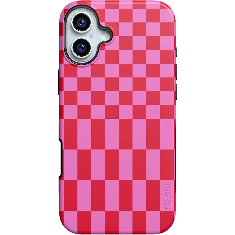 Vibe Check | Pink Checkerboard Case
