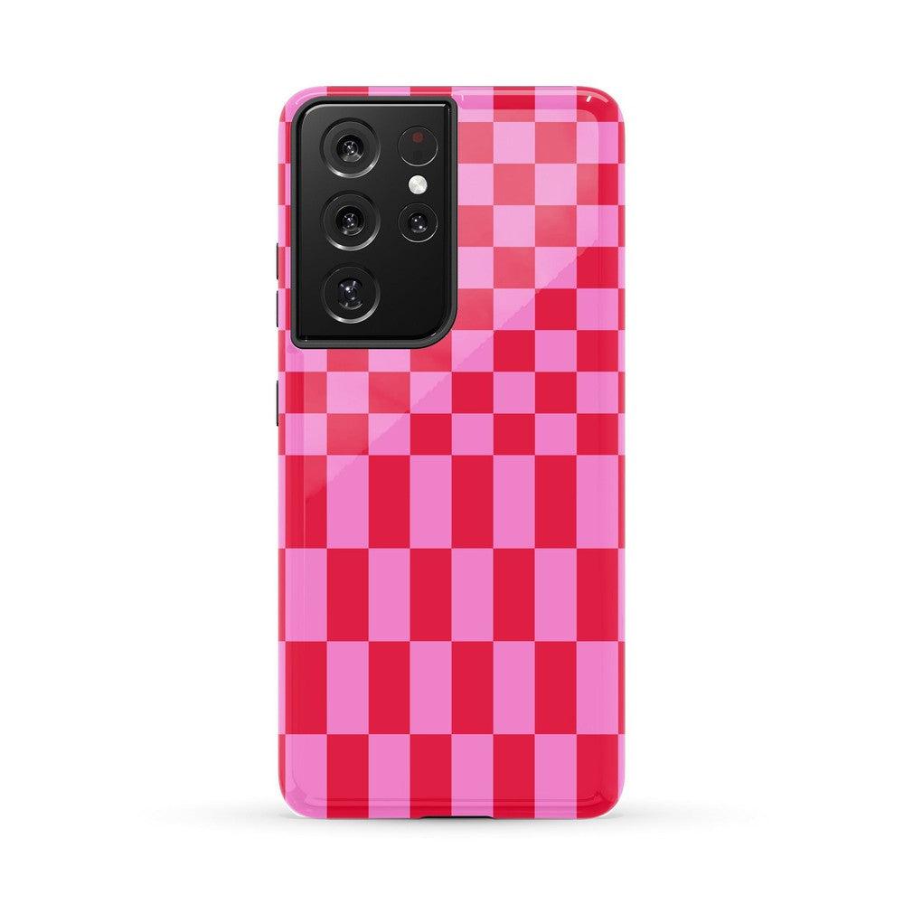 Vibe Check | Pink Checkerboard Case