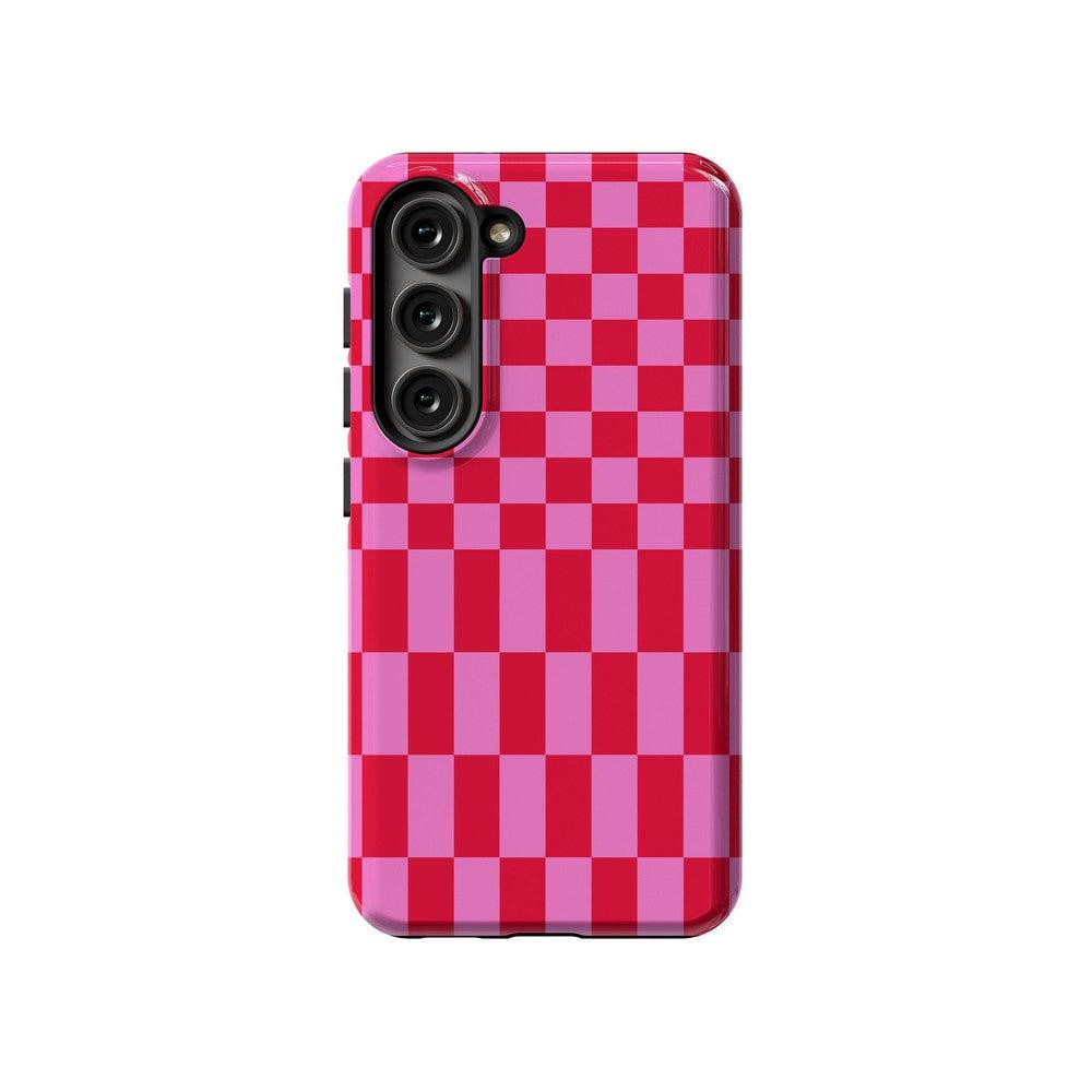 Vibe Check | Pink Checkerboard Case