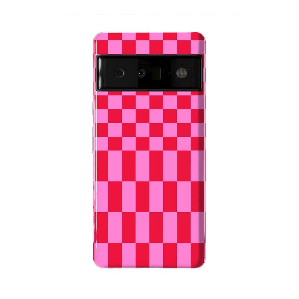 Vibe Check | Pink Checkerboard Case