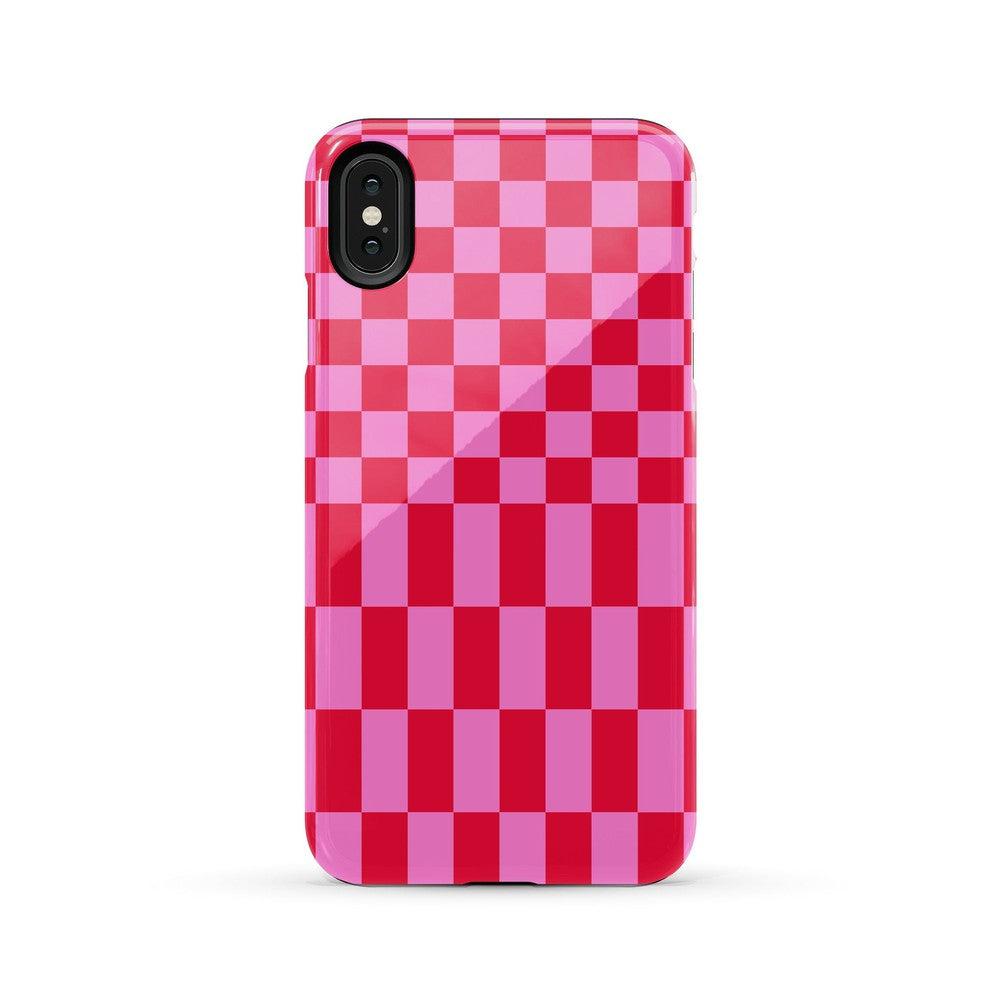 Vibe Check | Pink Checkerboard Case
