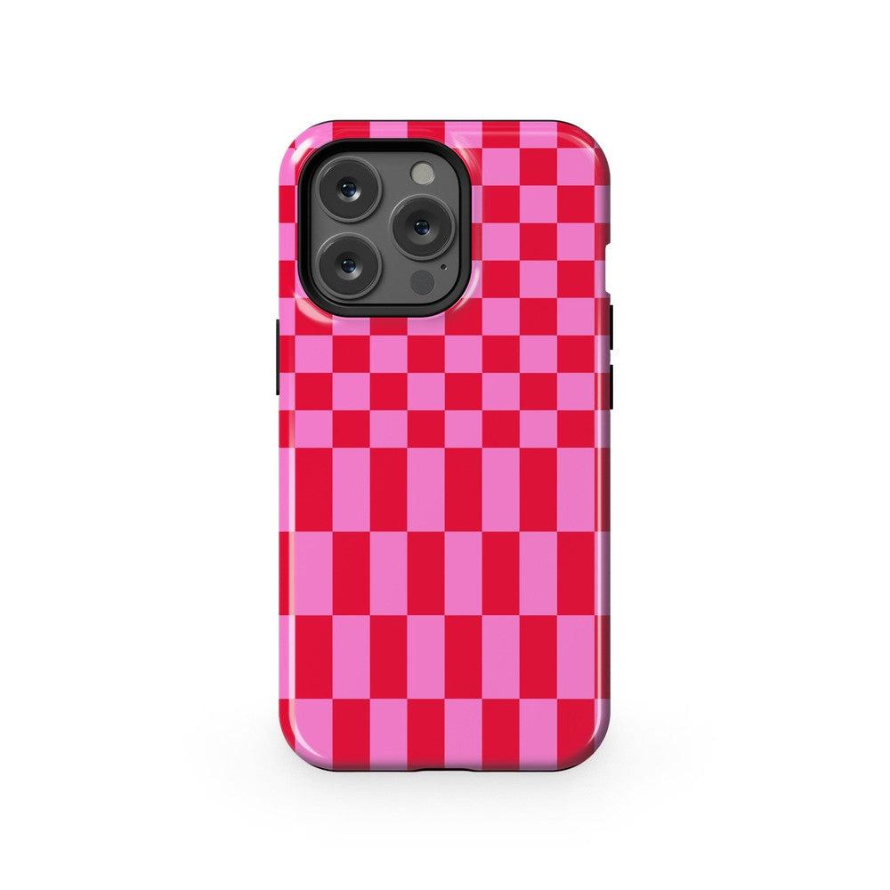 Vibe Check | Pink Checkerboard Case