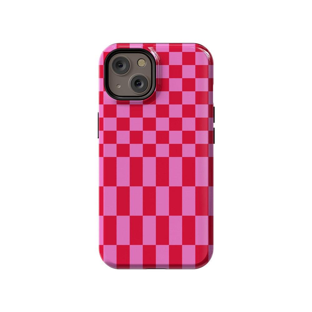 Vibe Check | Pink Checkerboard Case
